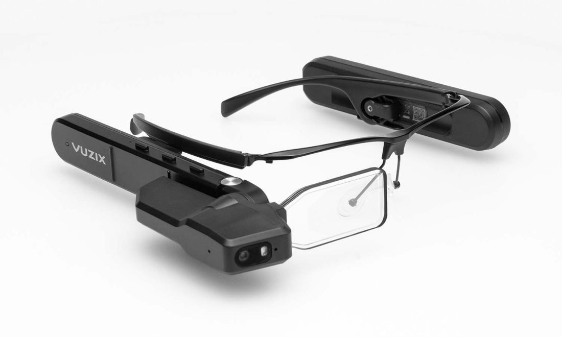 Vuzix M4000 Seiten- Topansicht