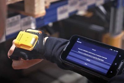 Datalogic HandScanner mit Datalogic Memor 10 in Armhalterung