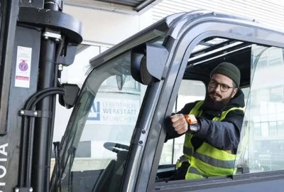 ProGlove Mark 3 Barcode Scannen direkt von Gabelstapler