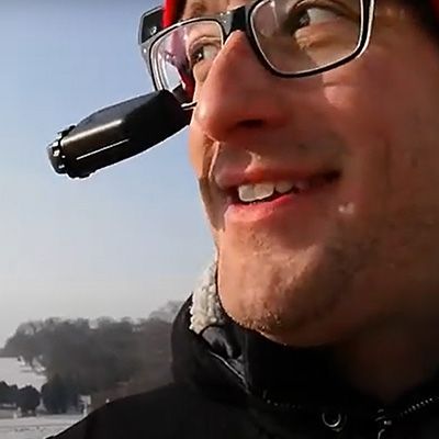 Head Mounted Tablet "HMT-1" in use at -11°C and windy conditions