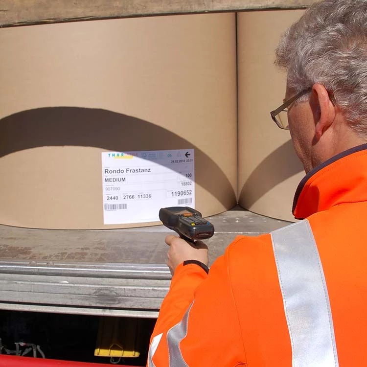 Rondo Ganahl employee with mobile computer