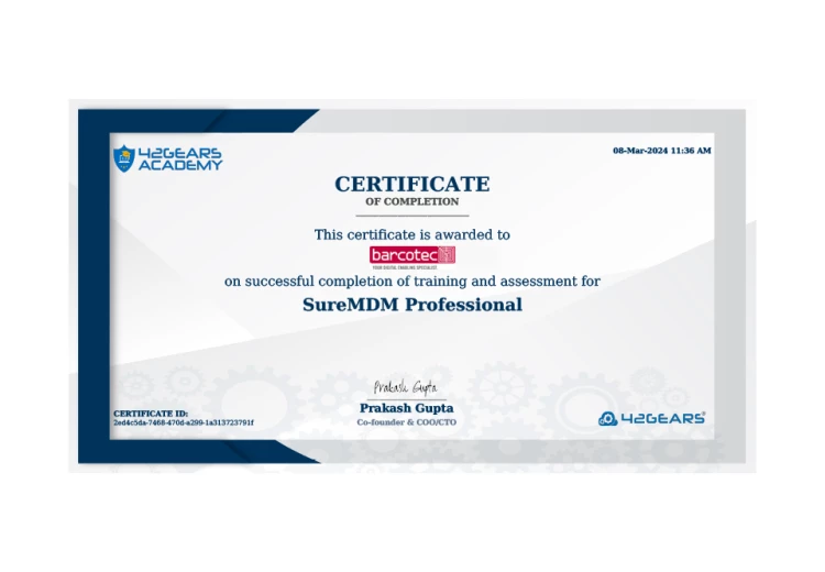 42Gears - Technical product training